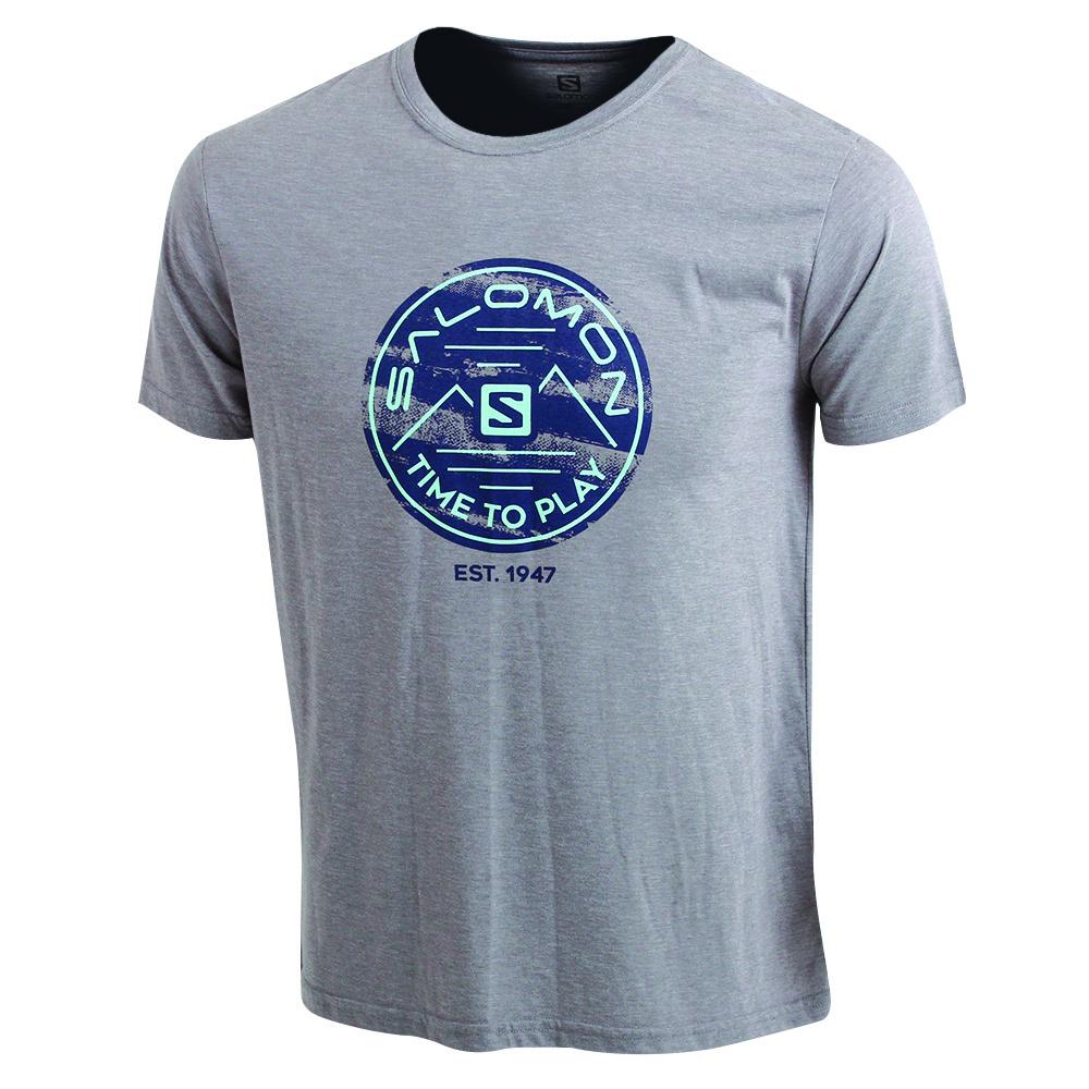 Salomon Singapore Mens T-shirts - FIRE FLY SS M Grey | 74180-FMRL